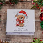 Personalised Baby's First Christmas Photo Album With Teddy In Jumper