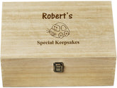 Personalised Large Wooden Baby Memory Keepsake Box Car Design