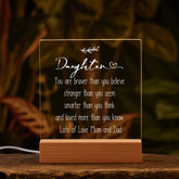 Personalised Daughter Sentiment LED Night Lamp Keepsake Gift