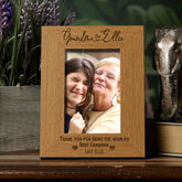 Personalised Best Grandma With Name Portrait Photo Frame Gift
