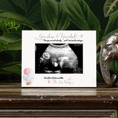 Personalised Grandma and Grandad Baby Scan Photo Frame
