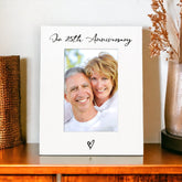 White 6x4 Portrait Picture Photo Frame 25th Anniversary Heart