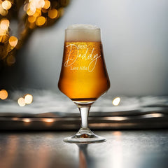 ukgiftstoreonline Personalised Best Daddy Craft Beer Glass Gift for Any Occasion