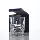 Engraved Sports Award Golf Theme Crystal Cut Whiskey Glass Gift