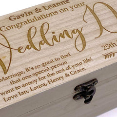 ukgiftstoreonline Personalised Wedding Day Champagne or Wine Bottle Holder Gift
