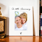 White 6x4 Portrait Picture Photo Frame 20th Anniversary Heart