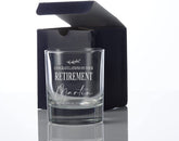 Engraved Personalised Retirement Whiskey Glass Gift Boxed Personalised Whiskey Glass ukgiftstoreonline
