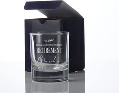 Engraved Retirement Crystal Cut Whiskey Glass Gift