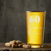 Personalised Engraved 60th Birthday Beer Perfect Pint Glass Gift