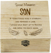 ukgiftstoreonline Son In Loving Memory Engraved Wooden Keepsake Box Gift
