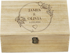 Personalised Large Wooden Wedding or Anniversary Memory Keepsake Gift