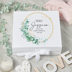 Personalised Mother Of The Bride Wedding Keepsake Box Gift With Wreath