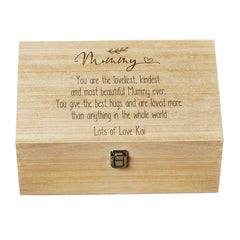 Personalised Large Wooden Mummy Sentiment Memory Keepsake Gift