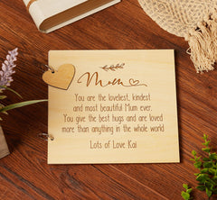 Personalised Mum Sentiment Scrapbook or Photo Album Gift