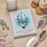 Personalised Baby Record Book Keepsake Milestone Journal Balloon Design