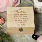 Personalised Mum Sentiment Wooden Keepsake Box Gift Engraved
