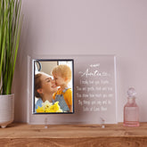 Personalised Auntie Engraved Glass Photo Frame In Lined Gift Box