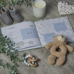 ukgiftstoreonline Baby Boy My First Year Keepsake Record Book
