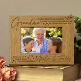 Personalised Grandma Photo Frame Gift with hugs and kisses