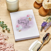 Personalised Baby Girl Record Book Keepsake Milestone Journal Air Balloons