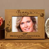 Mummy Remembrance Photo Frame Personalised Landscape With Dandelions