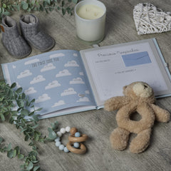 ukgiftstoreonline Baby Boy My First Year Keepsake Record Book