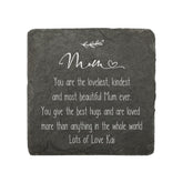 Personalised Mum Sentiment Gift Slate Stone Drink Coaster