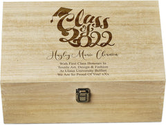 Personalised Large Wooden Graduation Keepsake Memory Box Gift Class Of Design