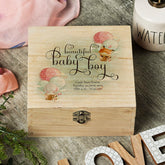 Personalised Baby Boy Keepsake Wooden Box With Balloon Design