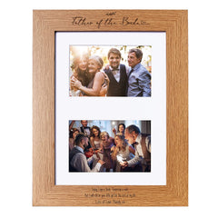 Personalised Father Of The Bride Double Photo Picture Frame Landscape