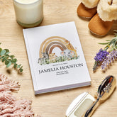 Personalised Baby Record Book Keepsake Milestone Journal Safari Animals