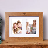Personalised Auntie Wooden Double Photo Frame Gift Portrait
