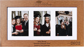 Personalised Graduation Keepsake Wooden Triple Photo Frame Engraved
