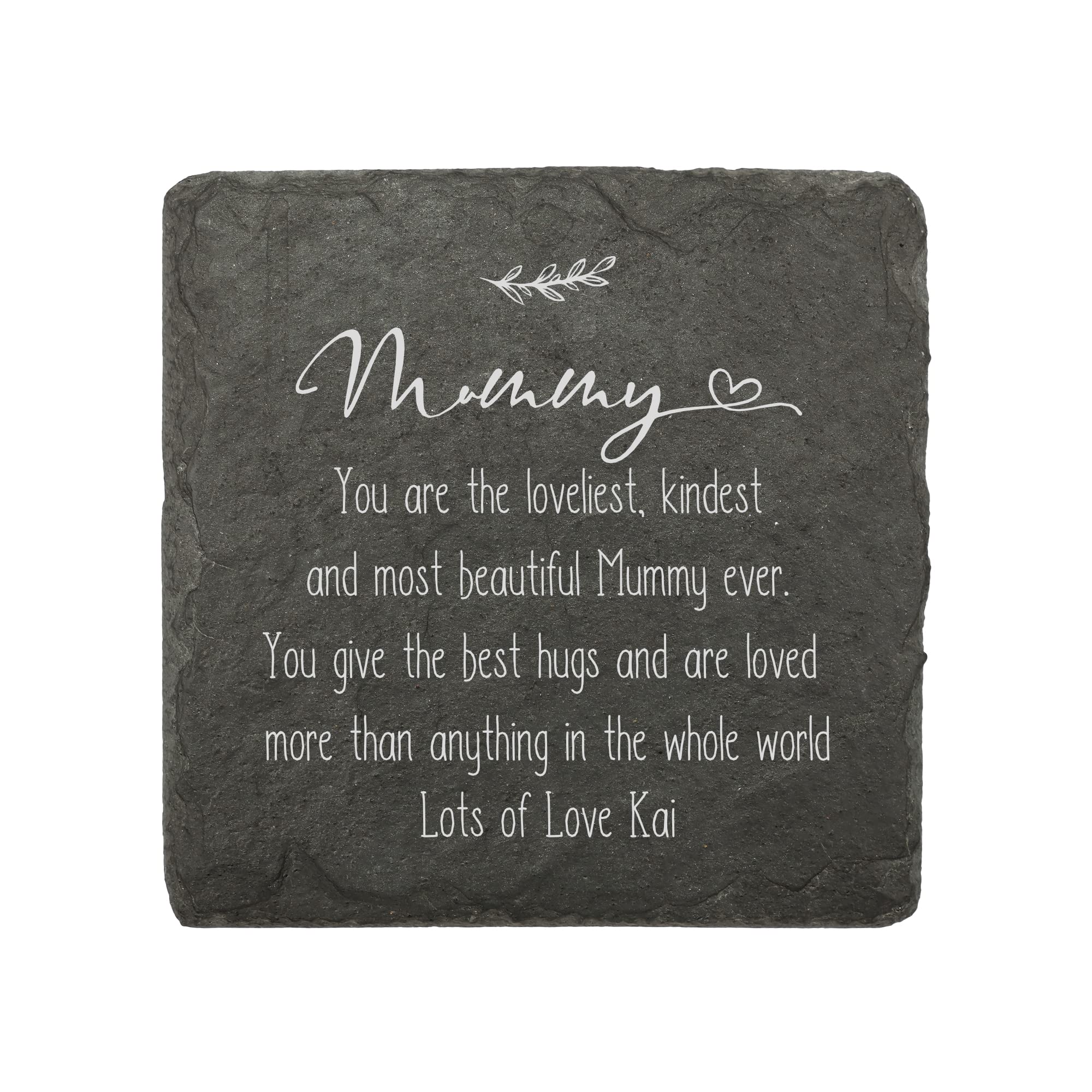 Personalised Mummy Sentiment Gift Slate Stone Drink Coaster Personalised Slates ukgiftstoreonline