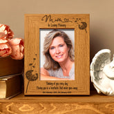Mum Remembrance Photo Frame Personalised Portrait With Dandelions