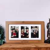 Personalised Graduation Keepsake Wooden Triple Photo Frame Engraved