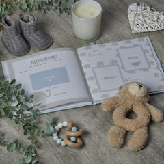 ukgiftstoreonline Baby Boy My First Year Keepsake Record Book