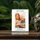 Personalised White Wooden Photo 4 x 6 Frame Custom Printed Any Message Portrait