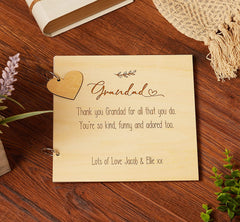 Personalised Grandad Sentiment Scrapbook or Album