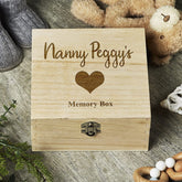 ukgiftstoreonline Personalised Keepsake Memory Box Engraved With Heart Pattern