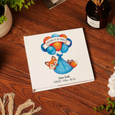Personalised Welcome to the world Baby Boy Photo Album With Fox
