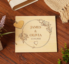 Personalised Wedding or Anniversary Wooden Scrapbook or Album