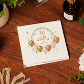 Personalised 30th Birthday Photo Album Gift With Gold Balloons Birthday Photo Album ukgiftstoreonline