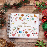 Personalised Baby's First Christmas Scrapbook Photo Album Decorative Design
