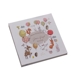 Personalised Large Linen Baby Photo Album Watercolour Animals Photo Album ukgiftstoreonline