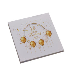 Personalised Large Linen 18th Birthday Photo Album With Balloons