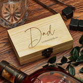 Personalised Dad Whisky Stones In Engraved Gift Box