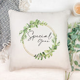 Personalised Special Gran Wreath Design Cushion Gift