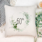Personalised 60th Birthday Botanical Design Cushion Gift Personalised Cushion Gifts ukgiftstoreonline