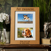 Personalised Any Engraving Double Wooden Photo Frame Gift Landscape